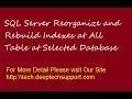 Reindex At All Table At All Index At SQL Server