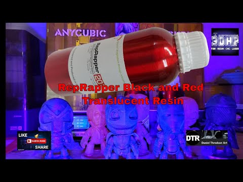 RepRapper Translucent Black and Red Resin #3dhp