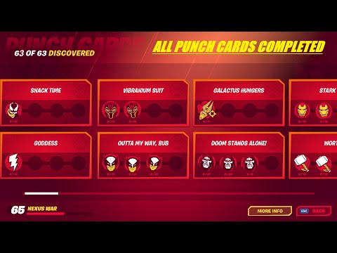 I DISCOVERED/UNLOCKED All 63 PUNCH CARDS (Guide on how to get all 63) -  Fortnite Chapter 2 Season 4