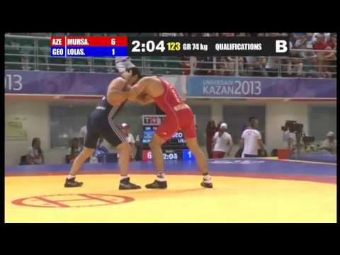 Kazan-2013 / Elvin Mursaliyev (AZE) - Lasha Lolashvili (GEO) - 1/16 final