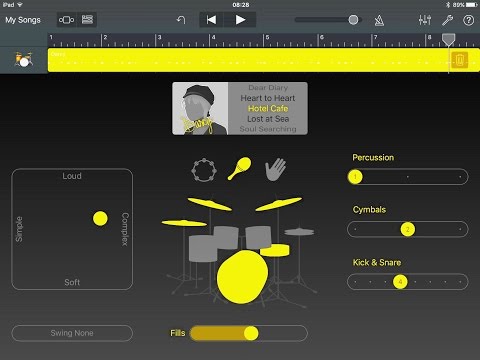 Garageband, THE DRUMMER, Tips And Tricks for Creating Patterns, for iPad