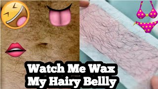 How To Wax Your Belly AT Home With A Roll On Wax.