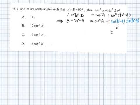 HKCEE II 2009 Q24 MC Trigonometry ratio