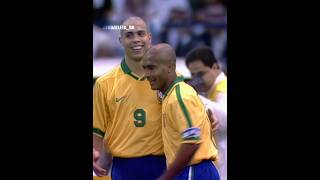 Ronaldo and Romário, the best attacking duo in Brazil ☠️🇧🇷
