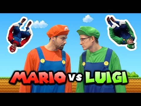 Mario VS Luigi Parkour In Real Life (Super Mario Bro U Deluxe)