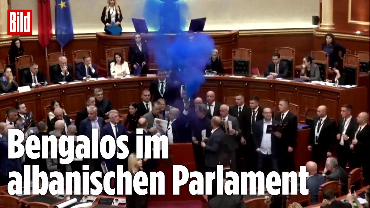 CHAOS IM PLENARSAAL: Opposition legt Albaniens Parlament lahm