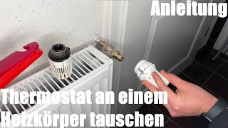 Thermostat an einem Heizkörper tauschen Danfoss RAW ersetzen Anleitung