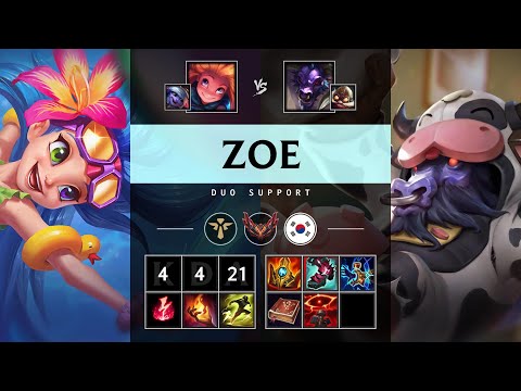 Zoe Support vs Alistar - KR Grandmaster Patch 25.18