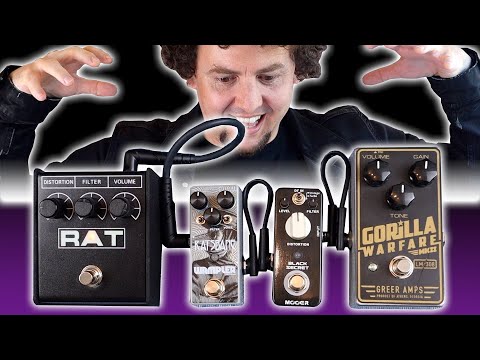 ProCo Rat 2 vs Wampler Ratsbane vs Mooer Black Secret vs Greer Gorilla Warfare! A Rat for any budget