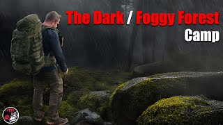 Rain Camping in the Dark Wet Cold & Foggy Forest - Overnight Adventure