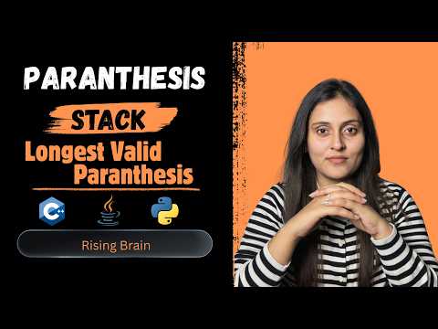 Longest Valid Parentheses Stack Space Optimized Approach Java Python C