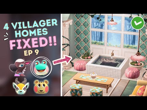 ACNH Villager Homes Remodelings EP9 🏠 Reneigh, Lily, Lopez, Cally