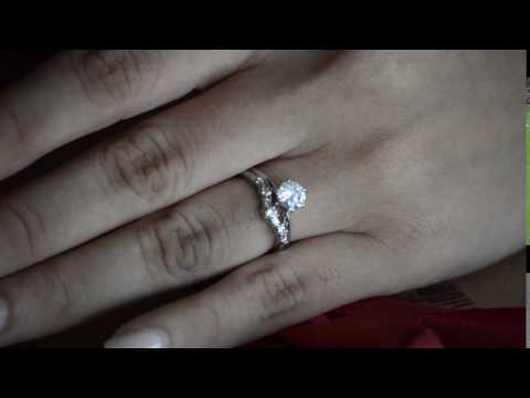 0.32 ct. Alternating Baguette and Round Shared Prong Tracer Band - TwoBirch TB-CR-0083-WG-F