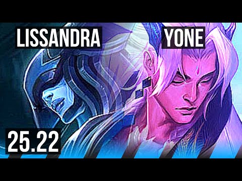 LISSANDRA vs YONE (MID) | Godlike | KR Diamond | 25.22