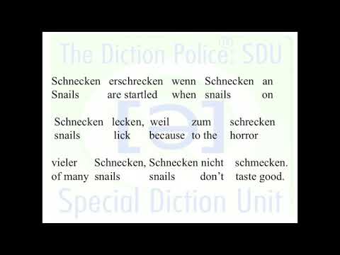 German Lyric Diction Tongue Twister