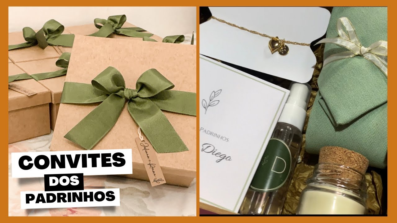 CONVITE DOS PADRINHOS - CAIXA PARA MADRINHAS E PADRINHOS