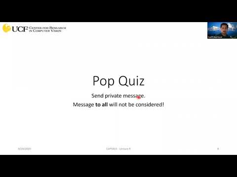 CAP5415 Lecture 8 [PyTorch Tutorial - Part 1] - Fall 2020