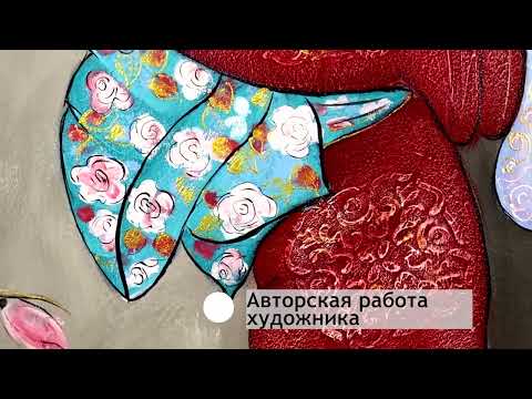 Миниатюра изображения товара Картина Декарт Японский стиль Гейша в красном 8Л3833 (авторская в раме)