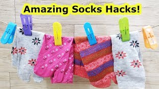 5 Amazing Socks Life Hacks for your Daily life - Easy Socks Craft Ideas - #lifehacks