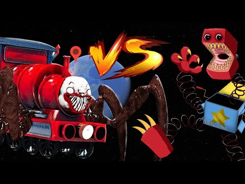 Boxy Boo Vs Choo Choo Charles on Google Earth!