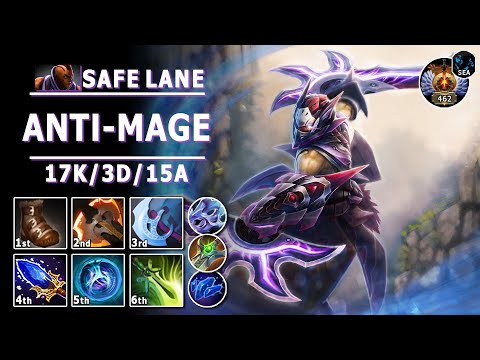 Anti-Mage Safe Lane Carry | 7.32c | Pos 1 AM Play | Dota 2 Immortal Gameplay