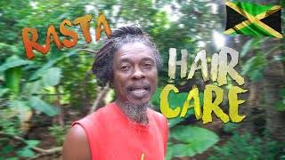 Jamaican Rastafari prepares herbal hairwash