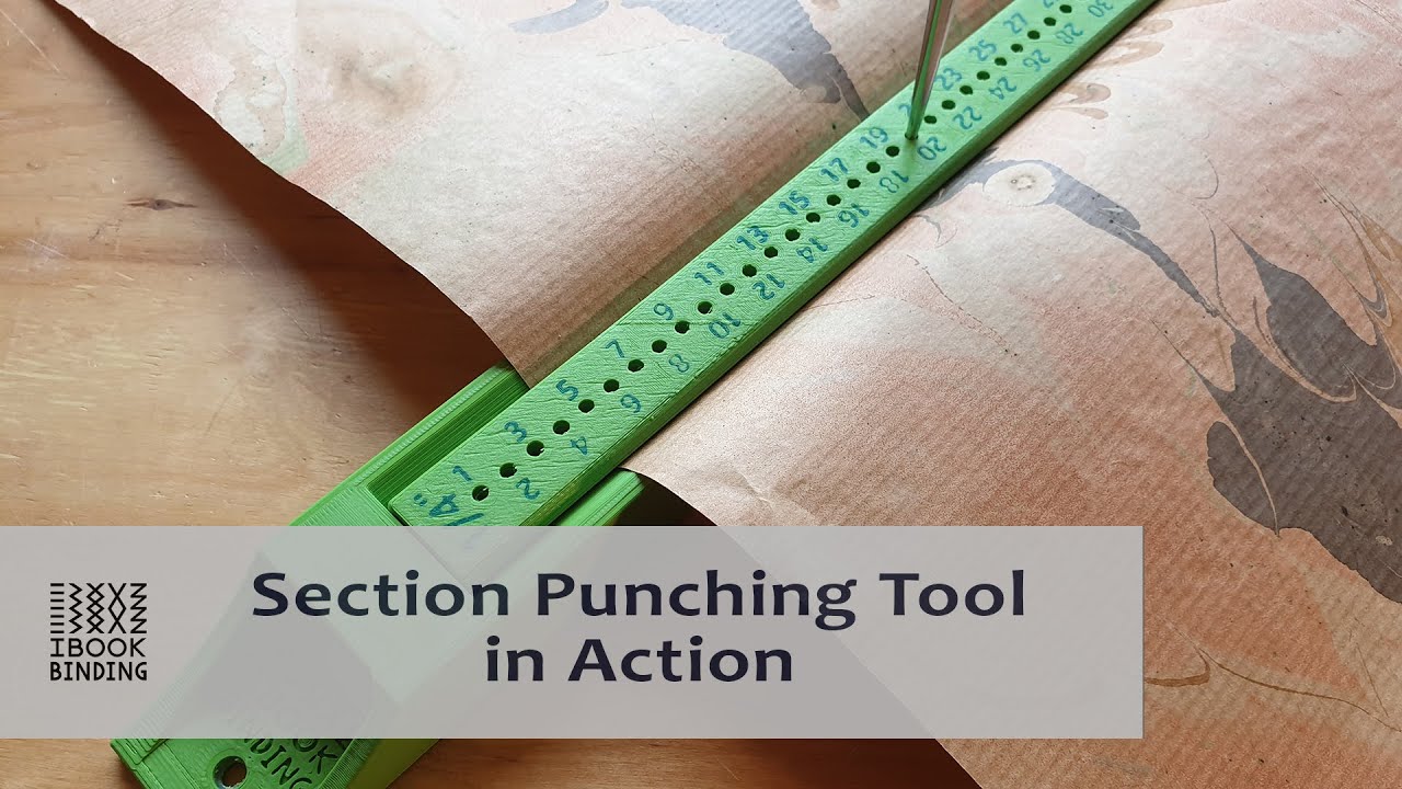 iBookBinding's Section Punching Tool in Action (video by Tatiana Ynés Martin @bluevertsoul)