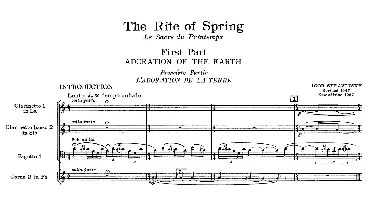 Igor Stravinsky - The Rite of Spring (1913) - YouTube