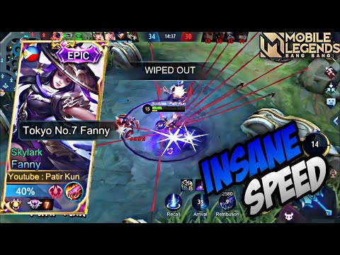 FASTEST SPEED CABLE !!! SUPER AGGRESSIVE FANNY FREESTYLE KILL MONTAGE IN MAYHEM MODE !!! - MLBB