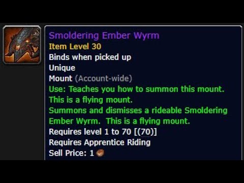 How to get the Smoldering Ember Wyrm Mount!