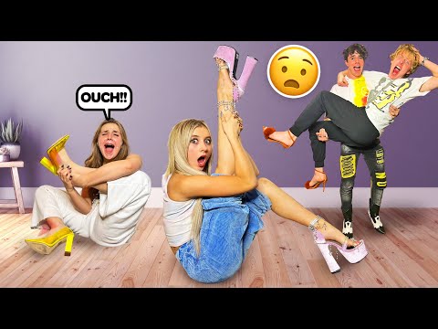 LAST TO LEAVE HIGH HEELS WINS **funny challenge** |Elliana Walmsley