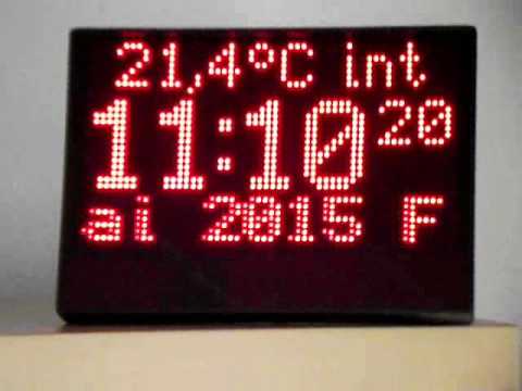 DCF Uhr2 mit 28 Stück Max7219 und Arduino Prozessor