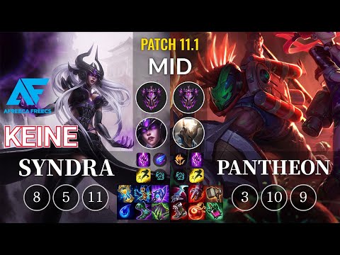 AF Keine Syndra vs Pantheon Mid - KR Patch 11.1