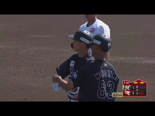 【ファーム】マリーンズ・高部が先制タイムリーヒットを放つ!! 2020/9/8 E-M(ファーム)