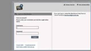 Logging in to Blackboard 9
