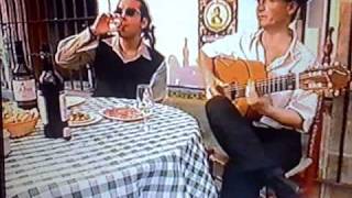 BULERIA de JEREZ, relaxing with sherry and ham Jaime Candie singer, flamenco guitar Simon el Rubio