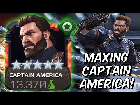 5 Star Rank 5 Captain America Infinity War Rank Up & Gameplay - Marvel Contest Of Champions
