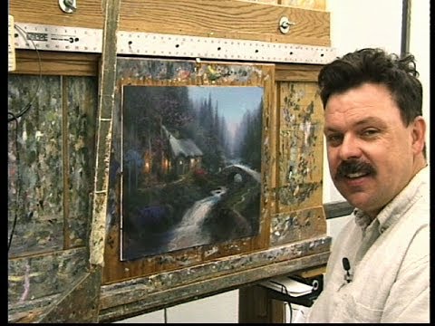 Twilight Cottage - Thomas Kinkade Paints in his Studio