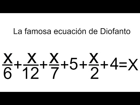 ECUACIONES DE PRIMER GRADO CON FRACCIONES. Ecuación de Diofanto