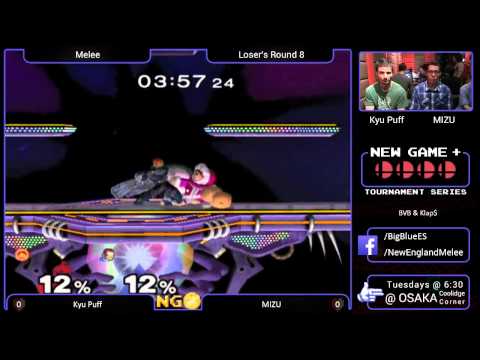 New Game Plus V - Kyu Puff (Ice Climbers) vs MIZU (Ganondorf) - SSBM LR8