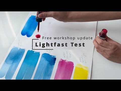 Lightfast test on Watercolor Inks | Free Workshop Update with CreativeIngrid