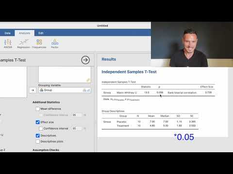 Mann–Whitney U Test on Jamovi + Example Results Section