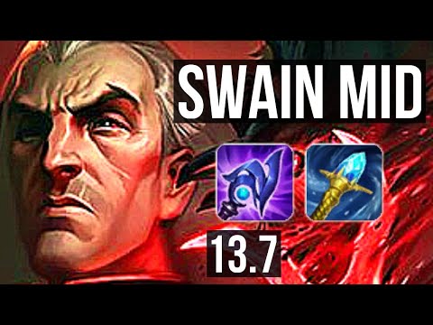 SWAIN vs JAYCE (MID) | Rank 7 Swain, 6/2/8, 400+ games, Dominating | KR Challenger | 13.7