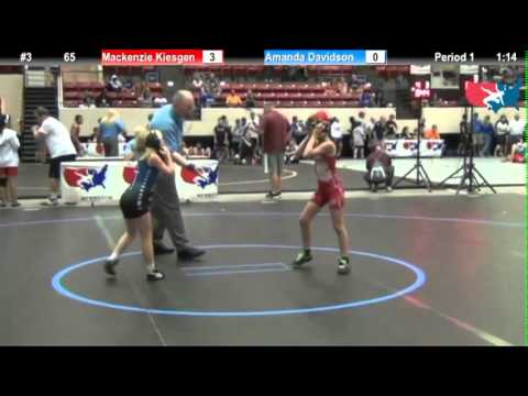Girl Division II 65 LBS - RD1 - MacKenzie Kiesgen (MI) vs. Amanda Davidson (GA)