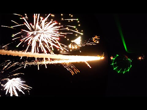 Aircraft Shooting PYROTECHNICS & LASERS Night Display | Australian International Airshow [4K50]