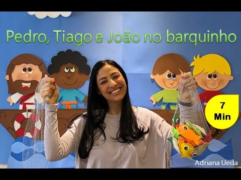Pedro, Tiago e João no barquinho (LC 5:1-11) - História Bíblica Infantil