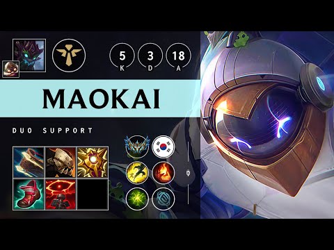 Maokai Support vs Bard: Killing spree - KR Challenger Patch 14.22