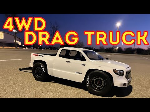 FAST AWD RC Drag Truck | BIG Tires All the Way Around | Traxxas RC Car Slash Ultimate