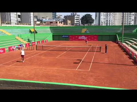 Gianluca Ballotta (14) playing his first Future Tournament in Lima