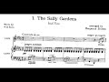 BRITTEN " The Sally Garden " piano accompaniment with score contralto voice Irish Lyric Song karaoke